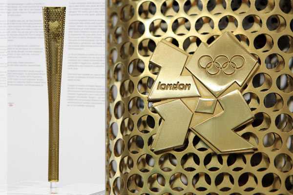 is displayed during Milan Design Week April 16, 2012. Five facts about the London 2012 torch