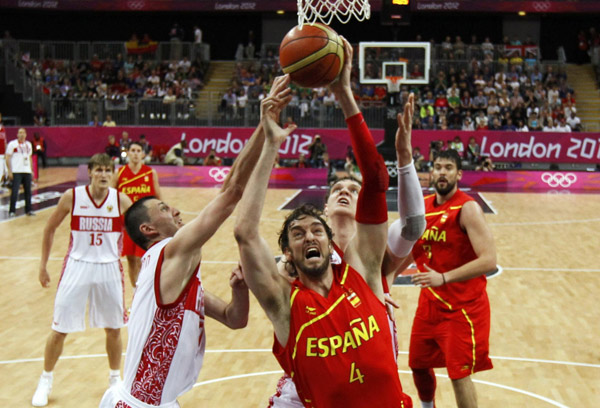 Russia beats Spain in men's basketball