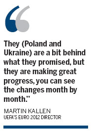 UEFA happy with Euro 2012 progress