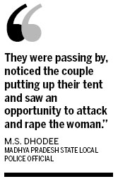 Indian villagers 'confess to rape of tourist' on a cycling vacation