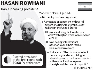 Iranians celebrate moderate's election