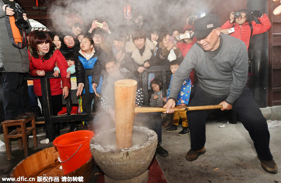 Bite of Little New Year through camera lens