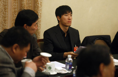 劉翔：第一次參加政協會議有點緊張[組圖]