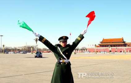 聚焦武警北京總隊兩會執勤哨兵
