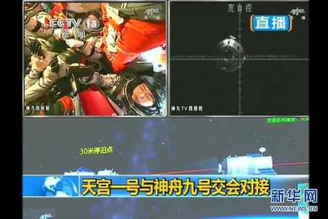 神九天宮首次載人交會對接取得成功