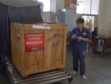 云南省向中國科技館贈(zèng)送三具恐龍化石