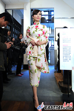 石庫門文化周展現老上海情調 花樣美女旗袍秀助興