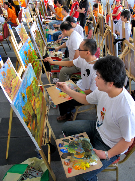 深圳“油畫村”舉辦油畫臨摹大賽