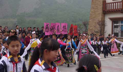 汶川縣銀杏鄉(xiāng)：帶著感恩的心奮進