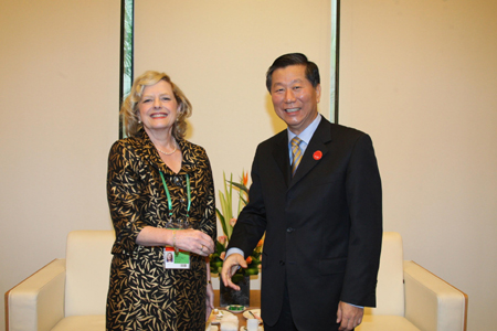 中國證監會主席尚福林會見國際證監會主席Jane Diplock