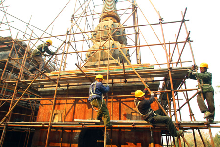 頤和園四大部洲修繕工程開(kāi)工