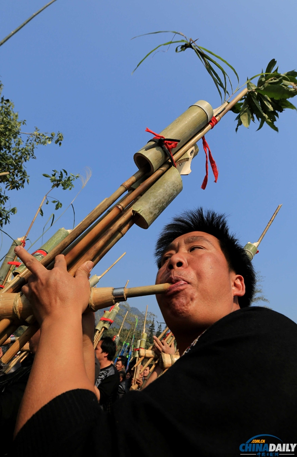廣西融水：賽蘆笙 慶新年