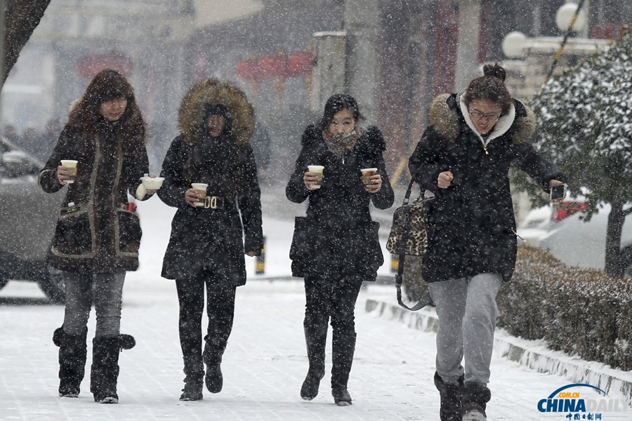 北京迎來馬年新春第一場降雪