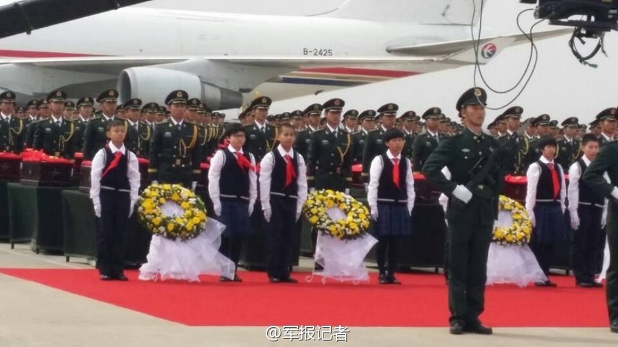 437具志愿軍烈士遺骸回國 將安放于抗美援朝烈士陵園