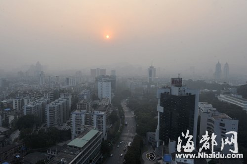 福州今年首現重度污染 10天來就2天沒霧霾