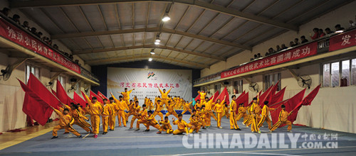 2016年河北省農(nóng)民傳統(tǒng)武術(shù)比賽在文安縣拉開帷幕