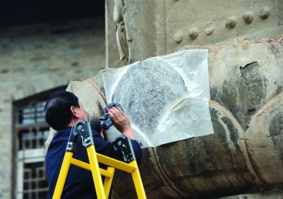 棲霞山舍利塔保養時 意外發現“飛天