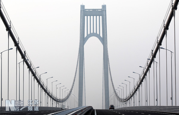 南京長江四橋?qū)⒂?4日正式通車