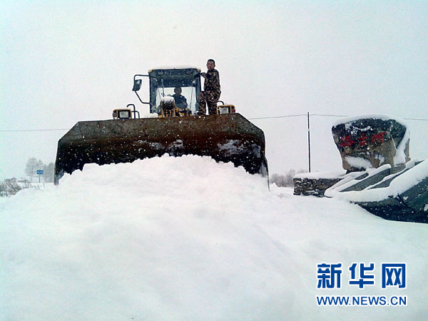 黑龍江漠河遭遇罕見暴雪 24小時內降雪量達20毫米