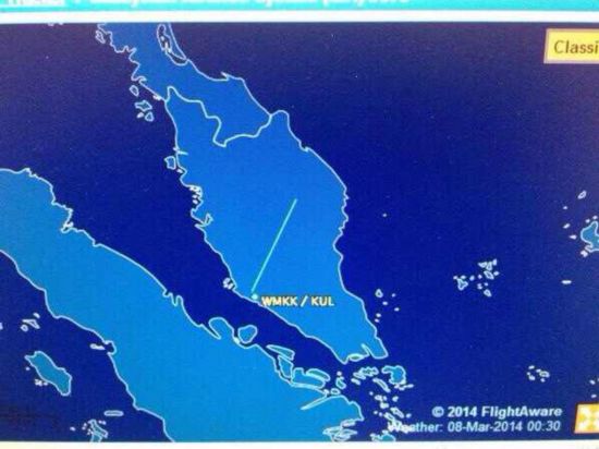 馬航正與當局合作搜救失蹤航班 機上有兩名嬰兒(圖)