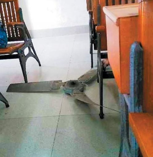 教室風(fēng)扇掉落致女生被毀容 驚人橫禍毀了少女的容貌