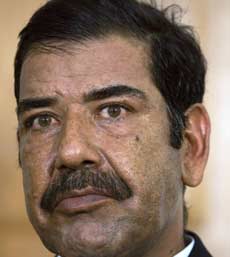 Saddam and his aids in court