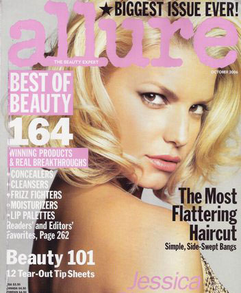 Jessica Simpson poses for Allure magazine