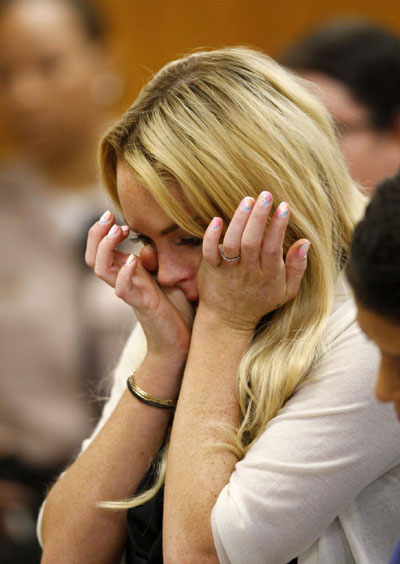 Distraught Lindsay Lohan sentenced to 90 days jail