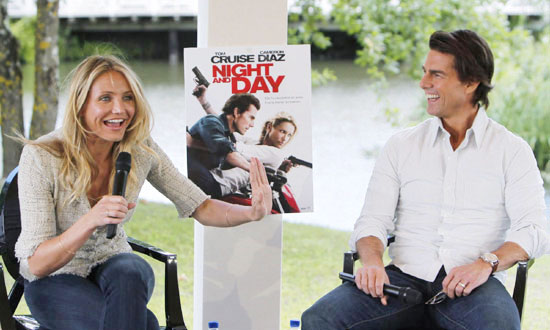 Tom Cruise and Diaz at premiere of the film 