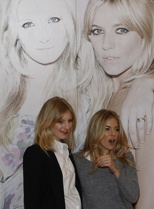 Sienna Miller and her sister Savannah at the launch of their new collection