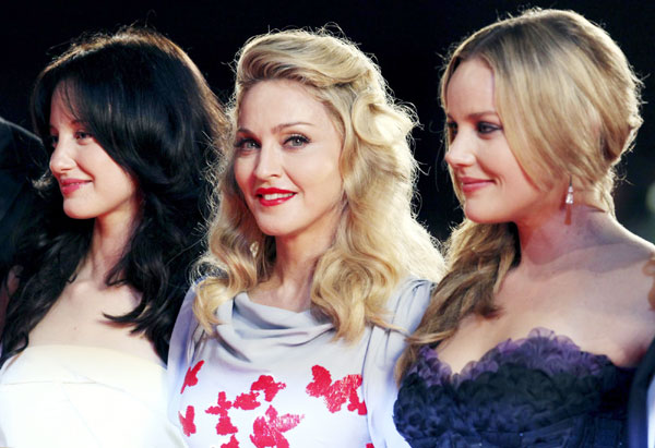 Director Madonna arrives on the 'W.E' red carpet in Venice