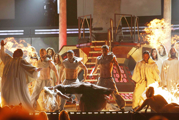 Celebrities perform at Grammy Awards