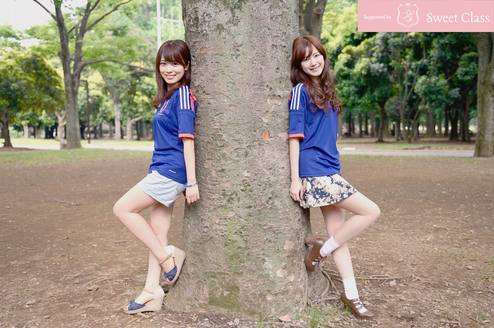 日甜美校花變身足球寶貝 追捧藍武士