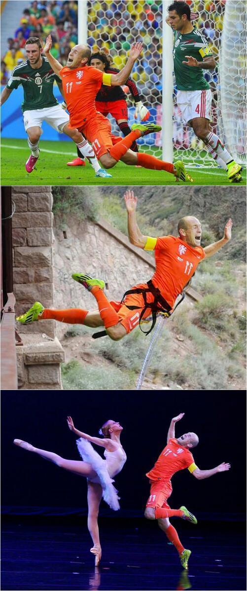 假摔？羅本也被玩壞了