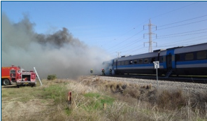 以色列中部一列火車起火 約40名乘客受傷