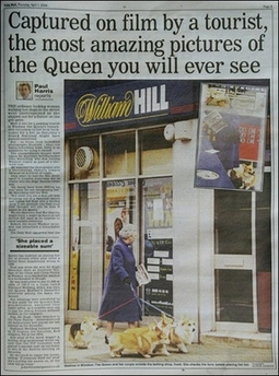 媒體爆料：英國女王上街遛狗買彩票