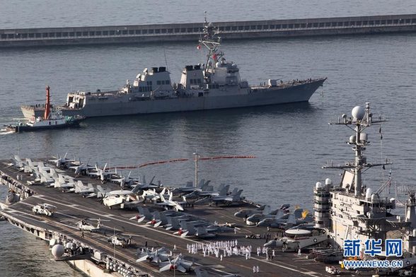 高清：韓美開始舉行海上聯(lián)合軍演