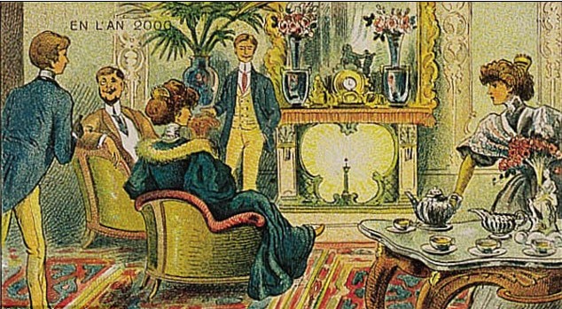 會飛的消防員、水下門球 19世紀藝術家對21世紀的“超現實”展望