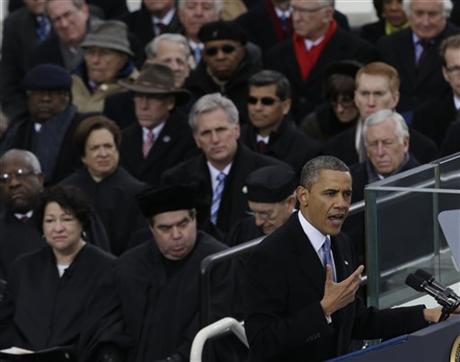 奧巴馬就職演講涉及內政民生 稱經濟開始復蘇