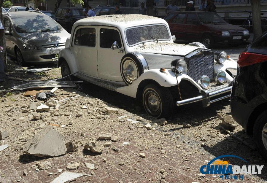 敘利亞首都遭迫擊炮襲擊 建筑物受損