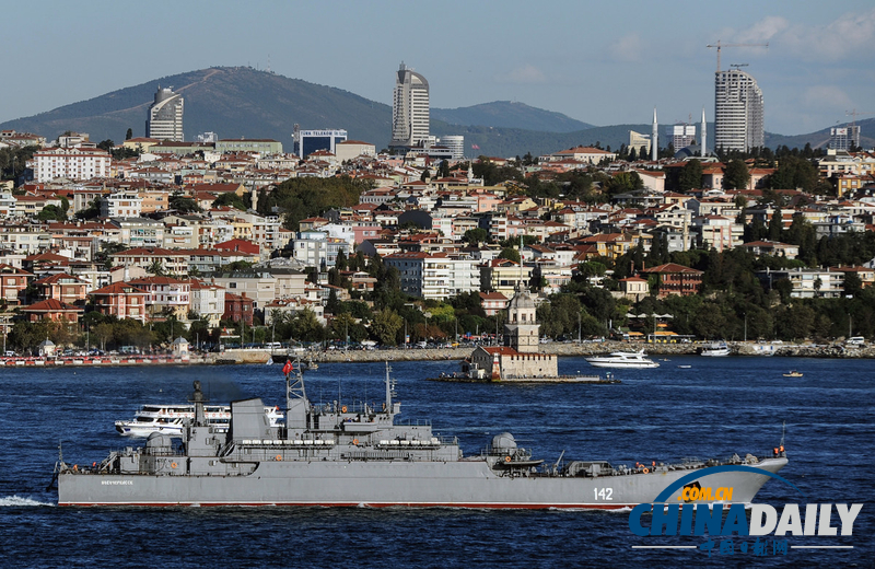 三艘俄羅斯戰艦靠近敘利亞地中海東部海域（圖）