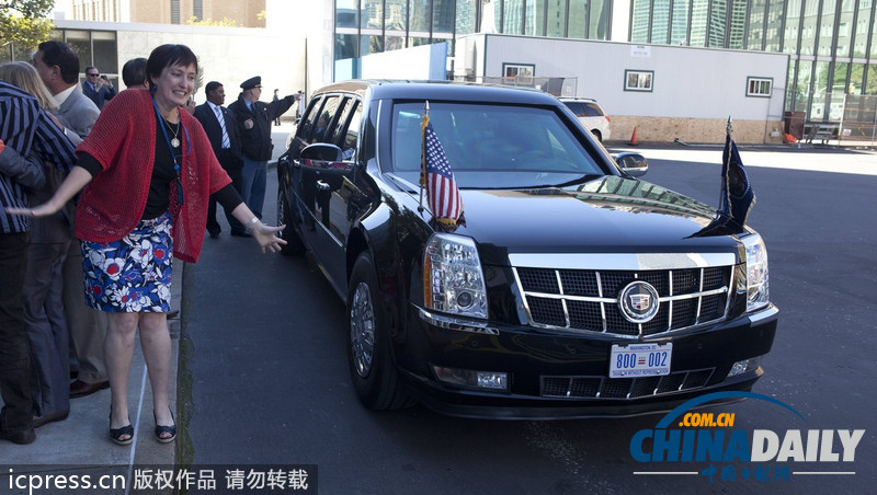 奧巴馬豪華座駕“野獸”細節曝光 具備超級防彈能力