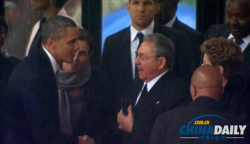 追悼會(huì)成領(lǐng)袖聊天室 各首腦和諧互動(dòng)償曼德拉夙愿