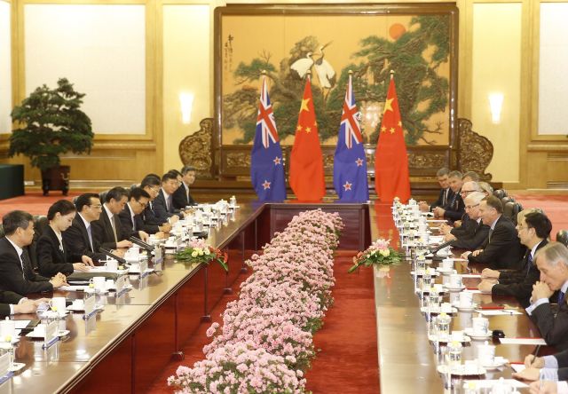 李克強(qiáng)同新西蘭總理約翰•基舉行會談