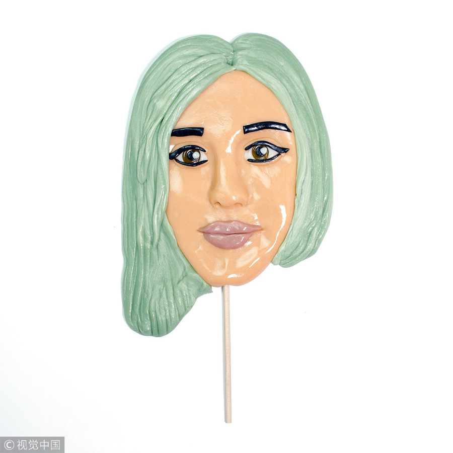 個(gè)性定制人臉棒棒糖讓你吃自己的“臉”（組圖）