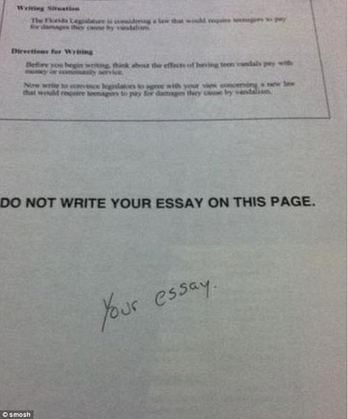 熊孩子在考卷上的機智回答