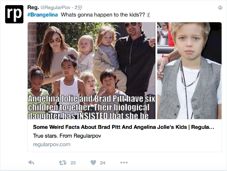 皮特朱莉離婚了，外國網(wǎng)友竟然high上天（組圖）