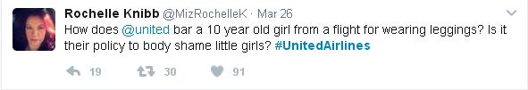 美聯航拒絕少女穿緊身褲登機 網友質問你管得著嗎