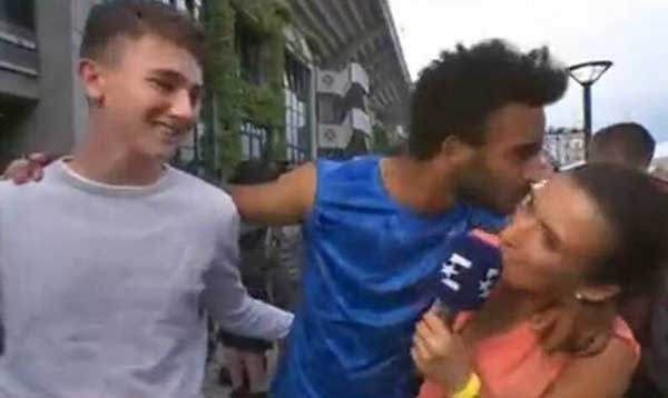 法網(wǎng)選手直播中強吻女記者被驅(qū)逐