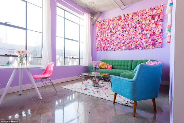 少女心炸裂！好想擁有這間夢(mèng)幻的“彩虹屋”（組圖）